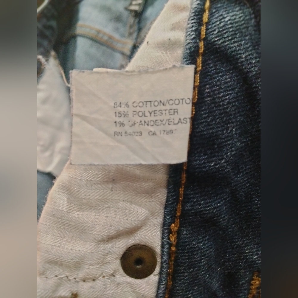 Y2K GAP Premium Curvy Straight Jeans β Size 12 Short, True Blue Vintage Denim - Picture 3 of 4